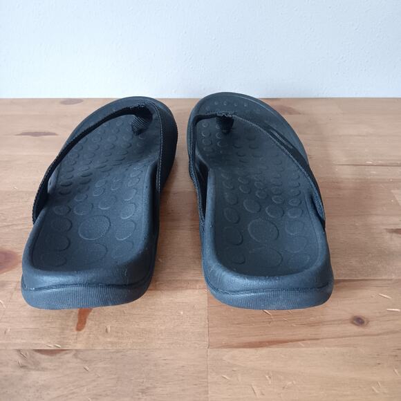 Vionic 44 Wave‎ Black Toe Post Sandals Women’s US Size 8 - Picture 7 of 10